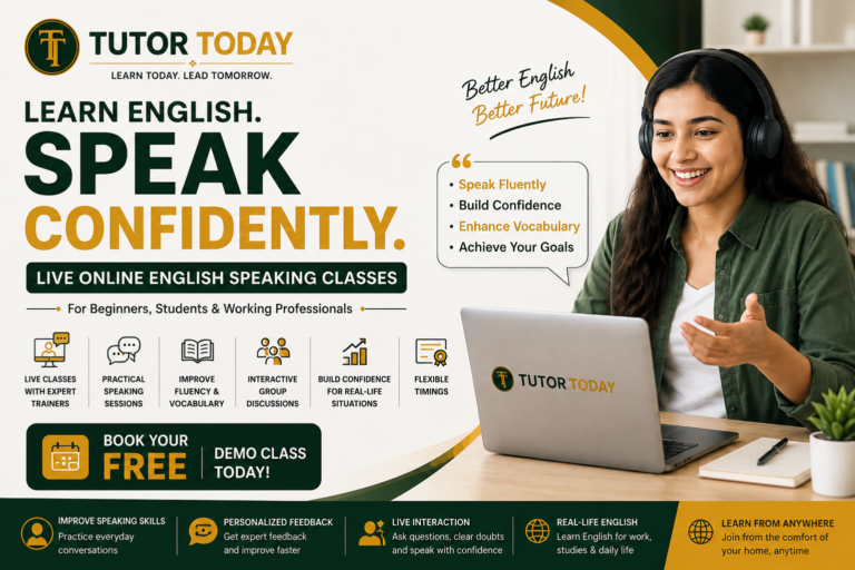 English Speaking Classes Near Me Online: Improve Your Spoken English with Live Trainers | Tutor Today